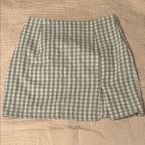 Checkered Green Skirt